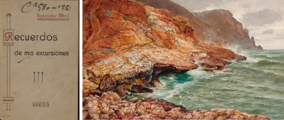 Fig. 02: Salvador Abril. Recuerdo de mis excursiones. Valencia, 1915 / Salvador Abril.  Paisaje de costa. Jávea. 1917 (Colección particular)