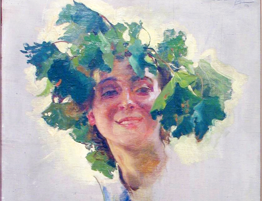 Joaqu&iacute;n Sorolla. Mujer con hoja de parra. Estudio para La Vendimia. 1896. Museo Legado Valeriano Salas, B&eacute;jar, Salamanca.