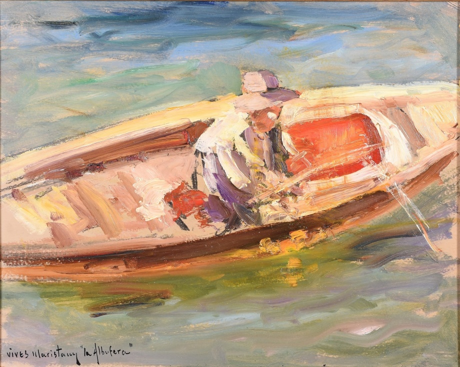 Vives Maristany. Barquero de la Albufera. S.f. (Imagen: www.artesubastasbilbao.com)
