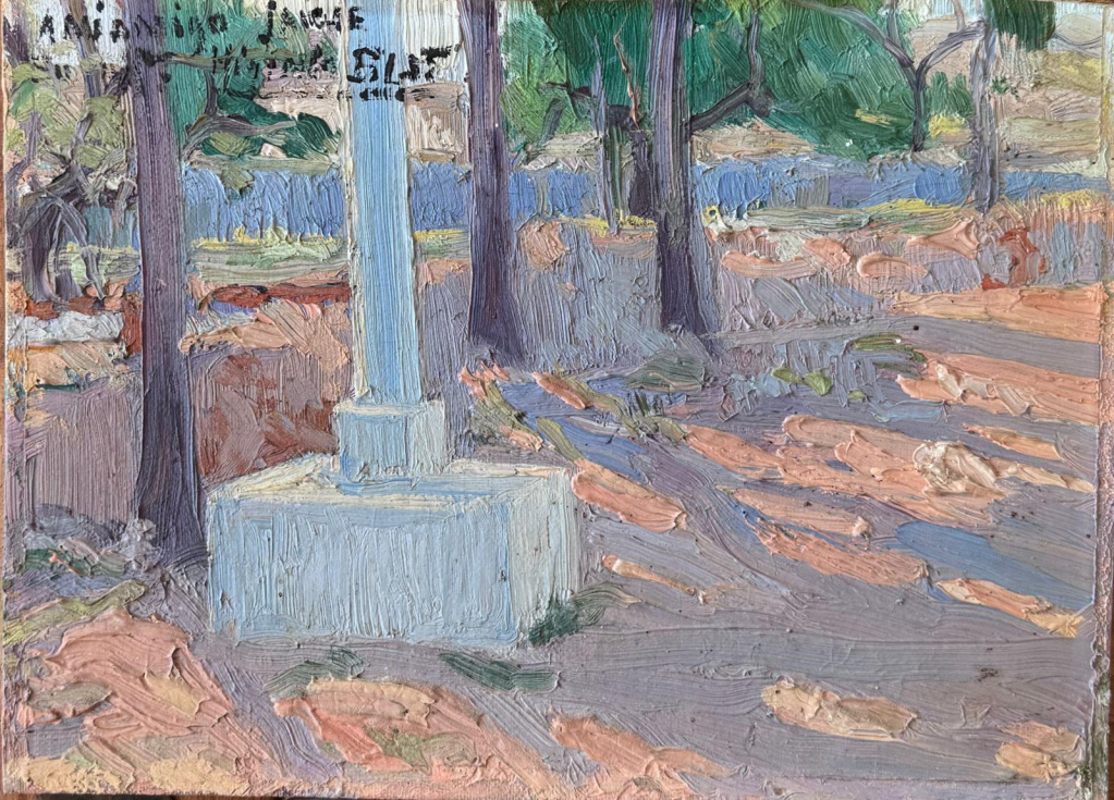 Fig. 1. Higinio Blat. Paisaje de J&aacute;vea (ca. 1917-20. Colecci&oacute;n particular)