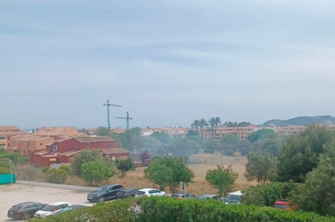 El humo del peque&ntilde;o incendio. Foto facilitada por un vecino de la zona.