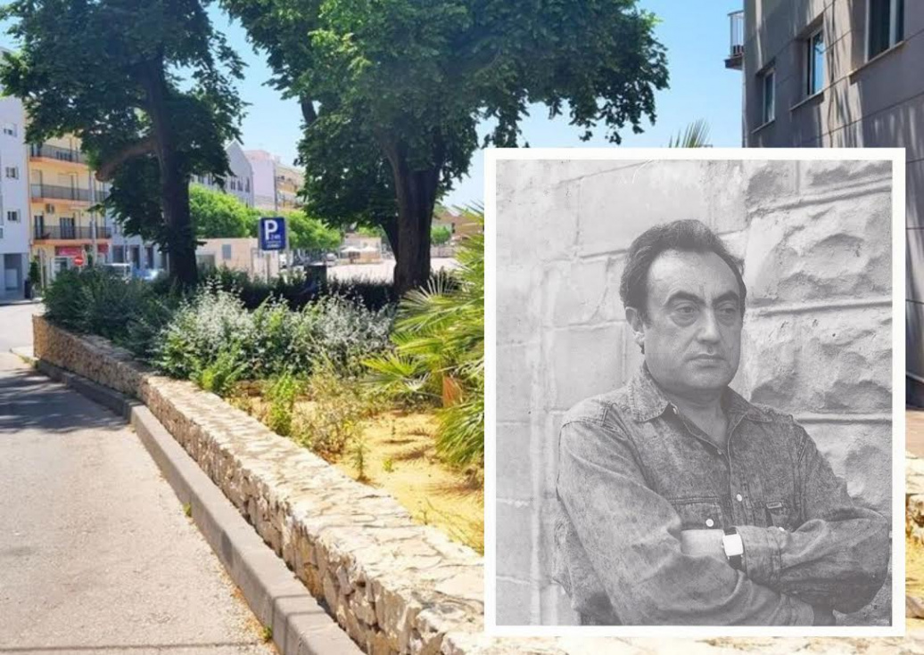 Fig. 1. Plaza Antonio Bas Blasco, X&agrave;bia (&copy; &Aacute;lvaro Monfort) y fotograf&iacute;a del pintor