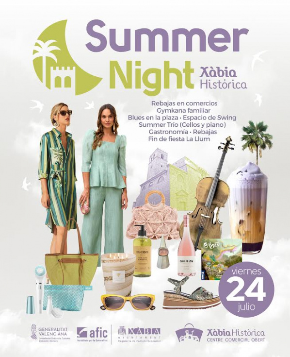 La Summer Night volverá a llenar el centro histórico de Xàbia de compras, música y gastronomía el próximo 24 de julio