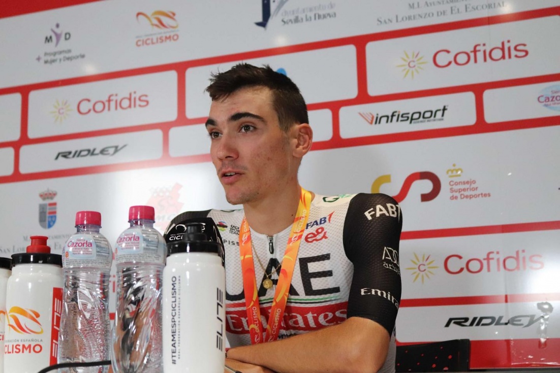 El ciclista de X&agrave;bia, Juan Ayuso, en una de sus &uacute;ltimas pruebas este a&ntilde;o, el pasado mes de junio en Madrid