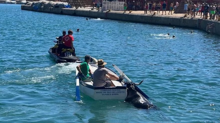 Foto archivo de bous a la mar en X&agrave;bia