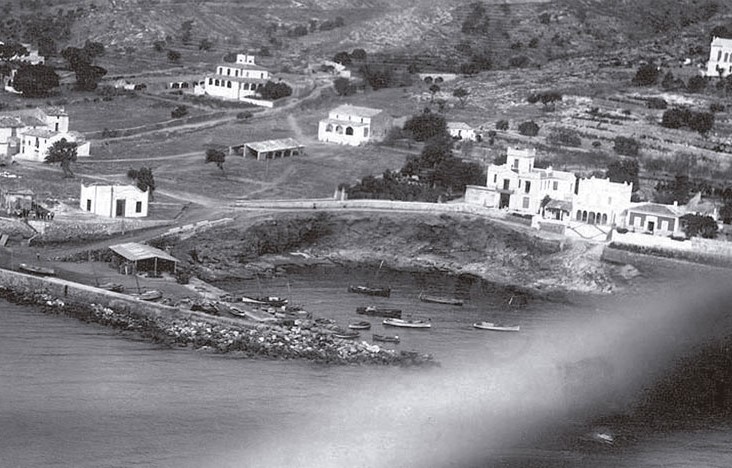 An&oacute;nimo. Fotograf&iacute;a a&eacute;rea de la Caleta del Rac&oacute;. Principios siglo XX