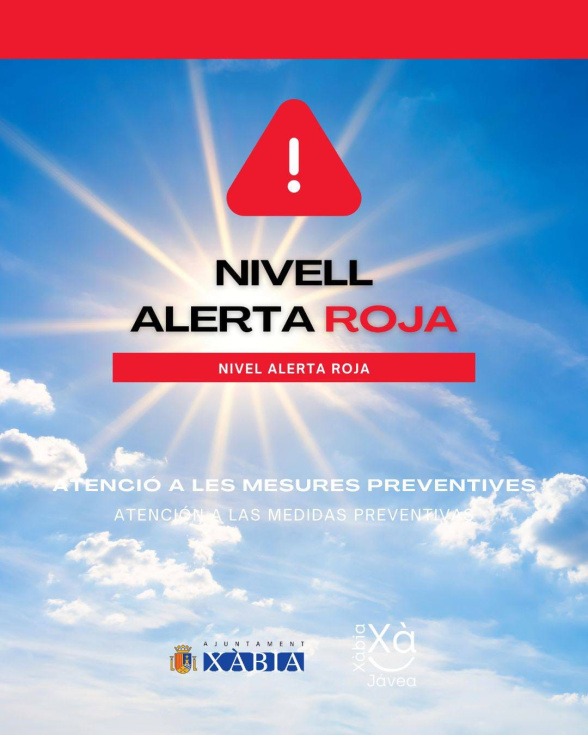 Xàbia, en alerta roja por calor extremo: estas son las medidas activadas este martes