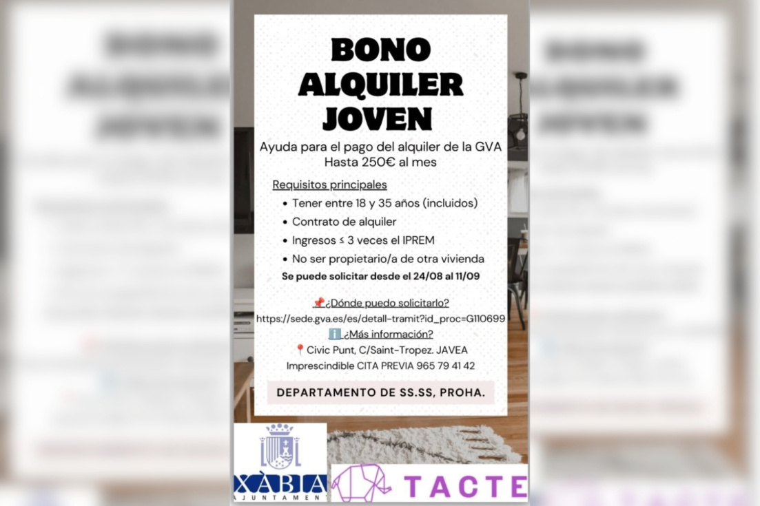 Bono Alquiler Joven 2026 Xàbia