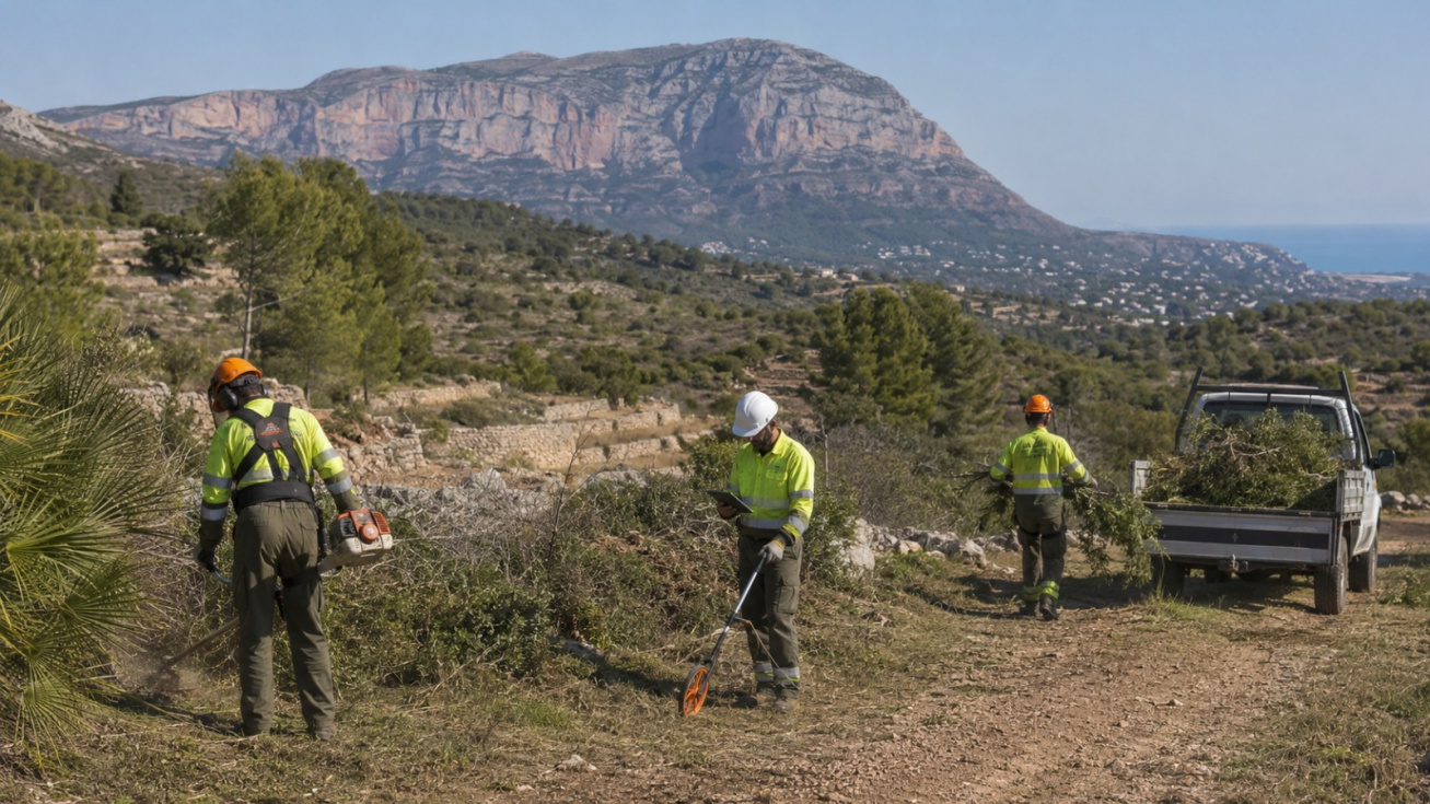 La Diputación destina más de dos millones de euros a prevenir incendios forestales con ayudas a 20 municipios de la Marina Alta