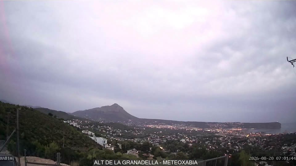 Xàbia pasa de una madrugada tórrida al riesgo de tormentas y un brusco descenso de las temperaturas