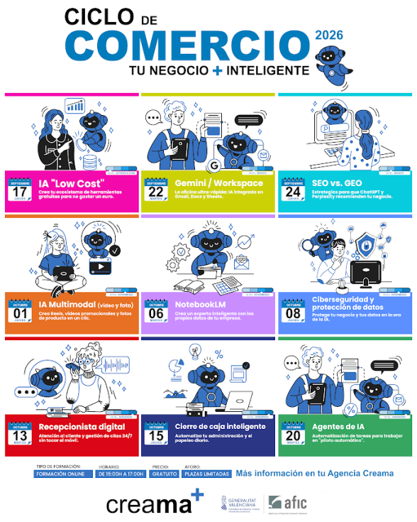 CREAMA lanza nueve jornadas gratuitas para acercar la Inteligencia Artificial a pymes y autónomos de la Marina Alta