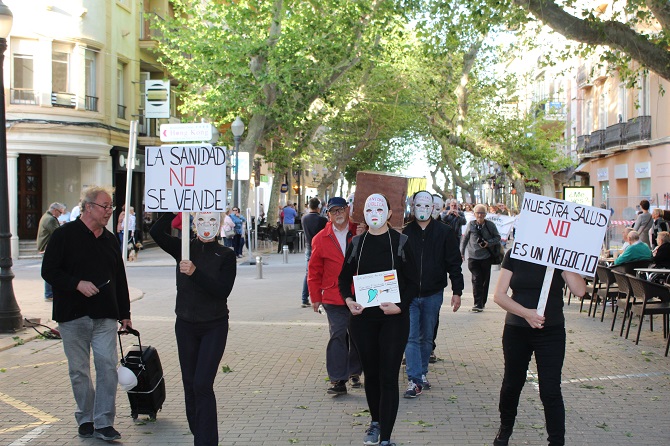 Imagen de archivo de la &uacute;ltima manifestaci&oacute;n en D&eacute;nia a favor de la sanidad p&uacute;blica
