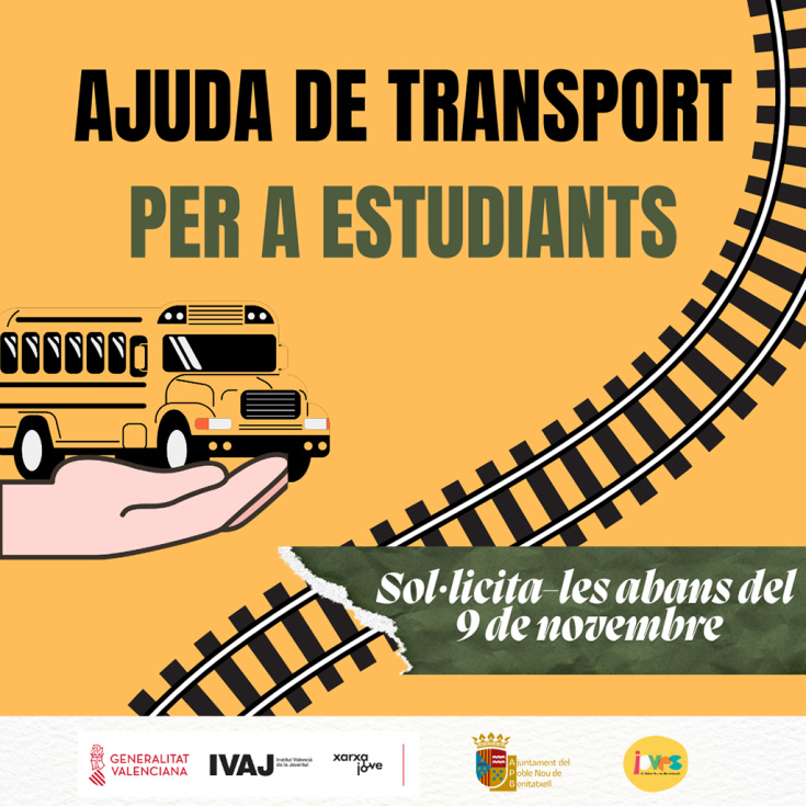 El Ayuntamiento de El Poble Nou de Benitatxell destina 4.500 euros a las ayudas de movilidad para estudiantes.