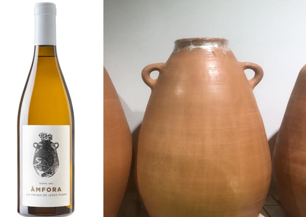 Vino &Agrave;mfora producido en Les Freses