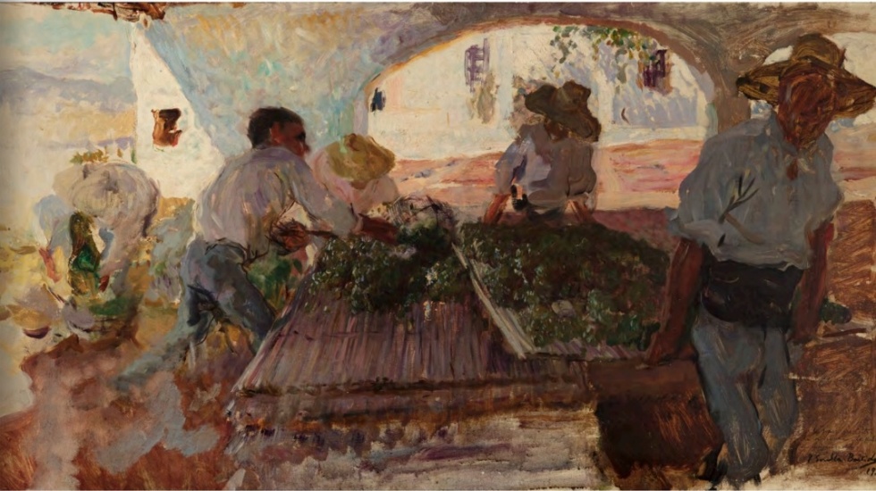 Joaquín Sorolla. Elaboración de la pasa, Jávea. 1900. Colección particular. BPS 4942)