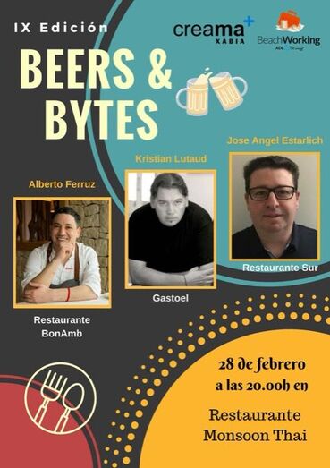 Un Beers & Bytes muy gastronómico con Alberto Ferruz, Kristian Lutaud y José Ángel Estarlich
