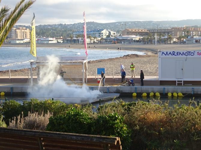 Marina Nou Fontana, preparada ante un incendio