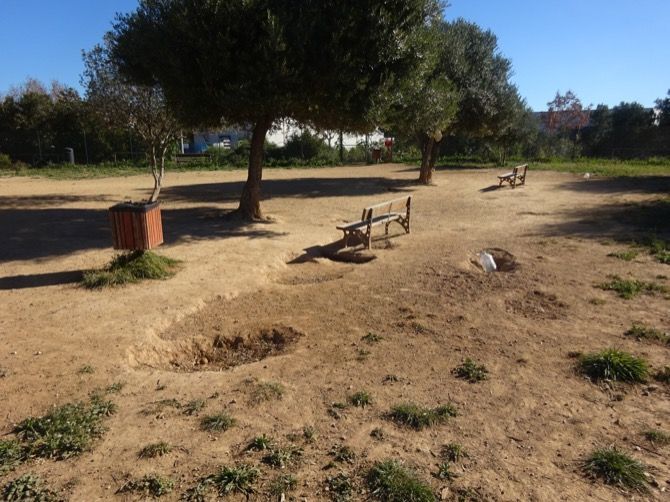 Los usuarios del parque canino del río piden al Ayuntamiento agilizar la reparación de los desperfectos