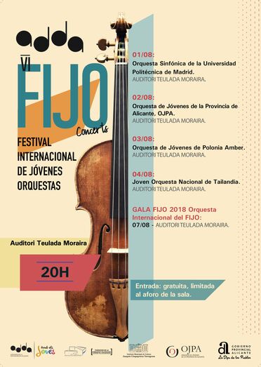 El Auditori Teulada Moraira se viste de gala para acoger el VI Festival Internacional de Jóvenes Orquestas