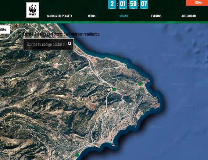 Gata de Gorgos y Xàbia se adhieren a la Hora del Planeta
