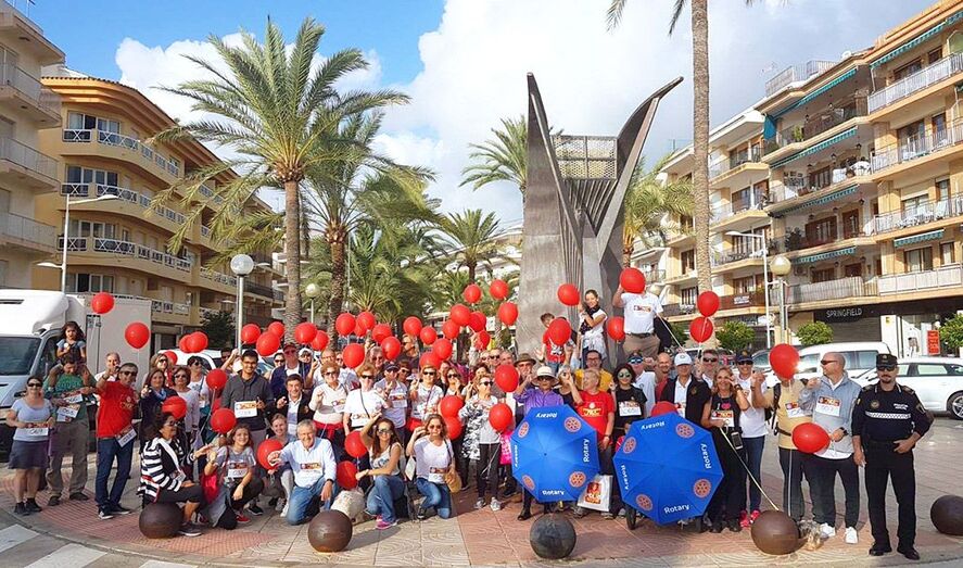 El Rotary Jávea marcha con el fin de visibilizar la polio y recaudar fondos para su tratamiento