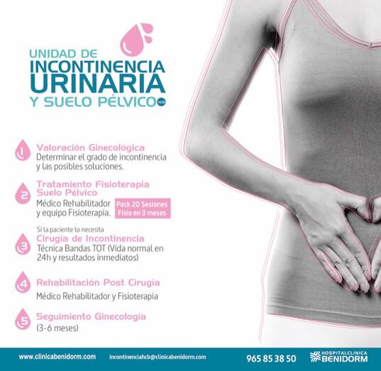 HCB crea una unidad especializada para ofrecer soluciones personalizadas para las personas que sufren pérdidas de orina
