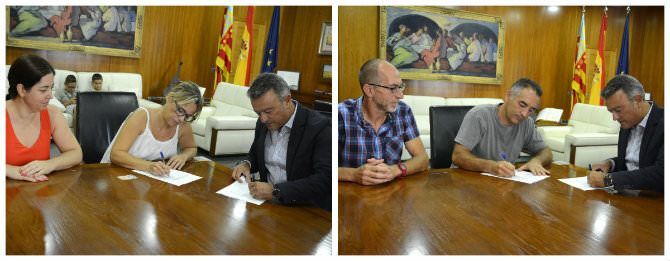 Fotonotica: Firma de convenios con el Club de Voley y el Ampa del Graüll