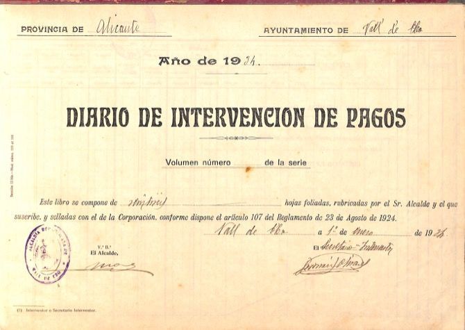 Aparece en el archivo de Benitatxell un documento del día a día de 1934 pero.. de la Vall d'Ebo