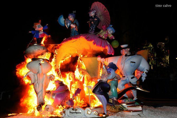 Cremà de las fallas de Dénia
