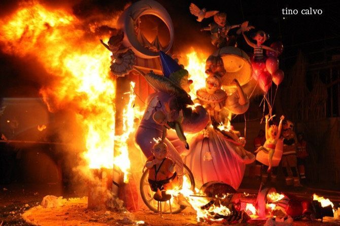 Días grandes de las fallas en Dénia