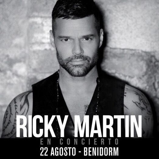 Ricky Martin actuará en Benidorm el 22 de agosto