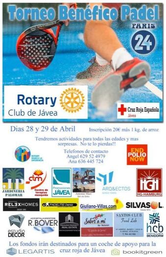 El Rotary Club de Xàbia organiza un torneo de padel solidario en l'Ancora