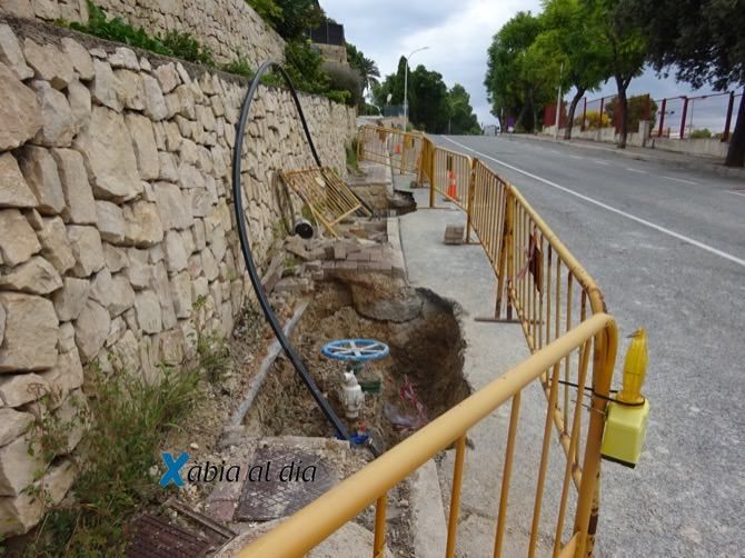 Amjasa cambiará la tubería del agua que reventó este fin de semana junto al Antoni Llidó