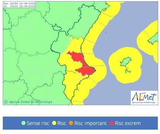 Alerta roja por lluvias