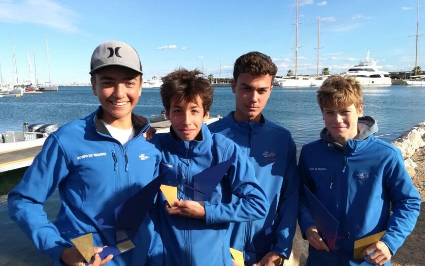 Los regatistas del CN Jávea Octavio Ramón, Alex Ortega y Jacobo Ramón triunfan en el Gran Trofeo de Valencia