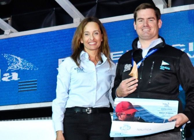 Rafa Andarias homenajeado por la Federación de Vela  por los éxitos conseguidos el año pasado, su mejor año