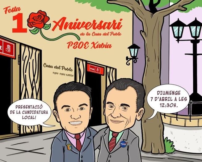 Pedro Duque participará en la fiesta de celebración del décimo aniversario de la apertura de la Casa del Poble del PSPV