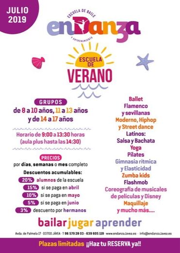 Apúntate a la escuela de verano de Endanza