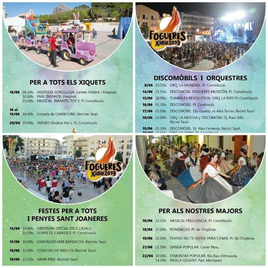 Fiestas crea unos carteles sectorizados para divulgar el programa de Fogueres