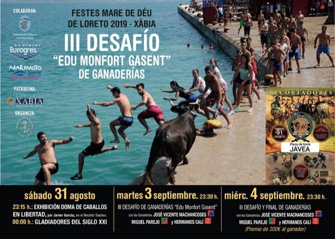 Programa de fiestas Mare de Déu de Loreto: Martes 3 de septiembre, III Desafío Edu Monfort entre ganaderías