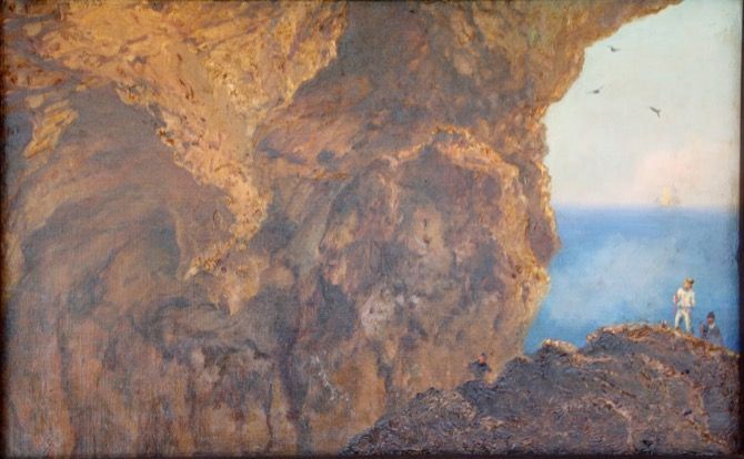 La Cova Tallada visitada por los pintores Joaquín Sorolla y Salvador Abril