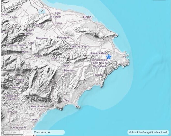 Un terremoto de 2.9 se deja sentir en Xàbia
