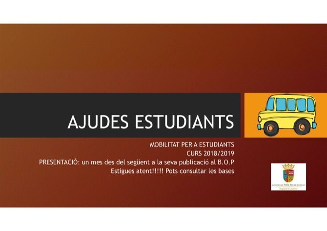Benitatxell abre la convocatoria de ayudas para la movilidad de sus estudiantes