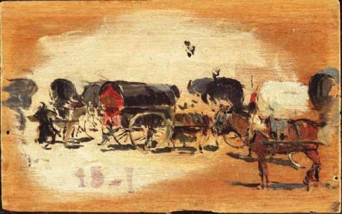 Joaquín Sorolla y las tartanas de Xàbia