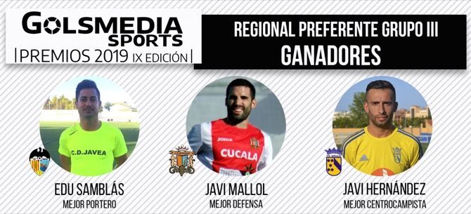 Edu Samblas, elegido mejor portero del grupo III de preferente en los premios Golsmedia