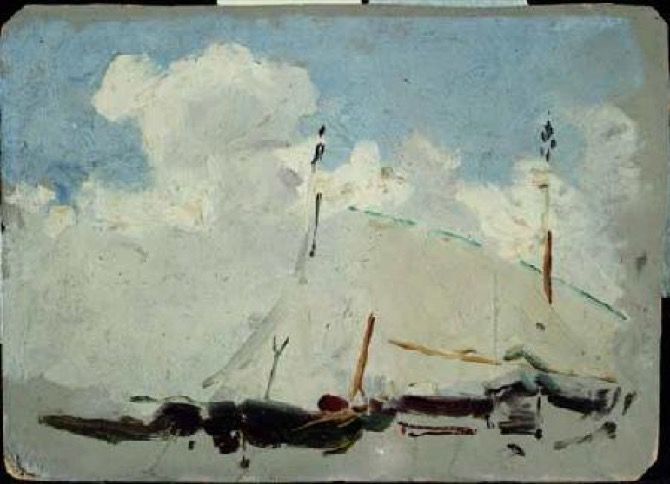 Algunas grandes embarcaciones pintadas por Sorolla en Xàbia