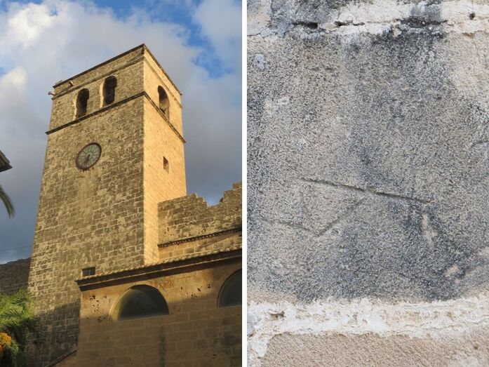 Las marcas de cantería en la iglesia de San Bartolomé de Xàbia