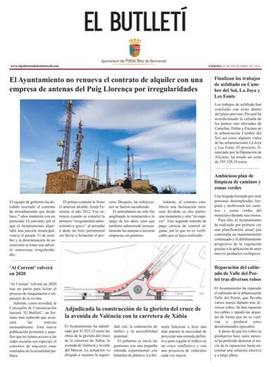 Benitatxell edita 'El Butlletí' para que la actualidad municipal llegue a los más mayores