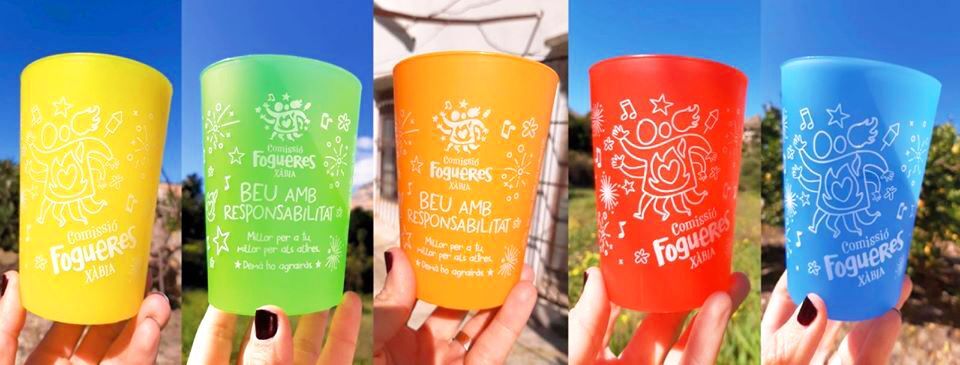 Fogueres estrenará vasos reutilizables para reducir el consumo de plástico durante el Carnaval