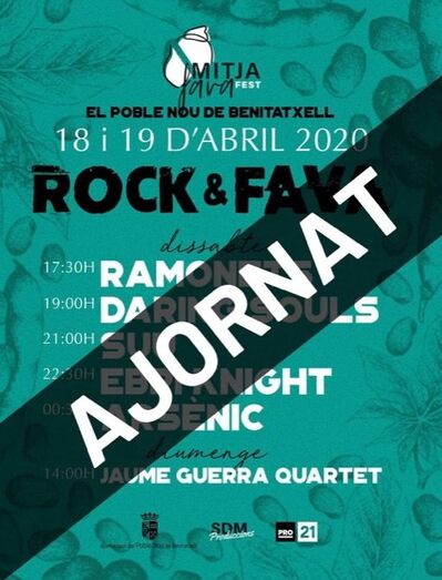 Benitatxell aplaza los conciertos programados para el MitjaFava Fest de abril